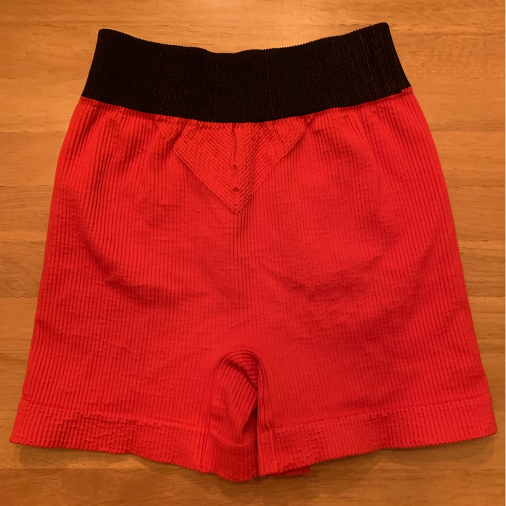 Free People Bright Red Biker Shorts xs/s